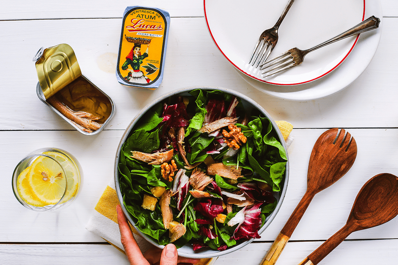 post blog receita Salada colorida com ventresca de atum Luças